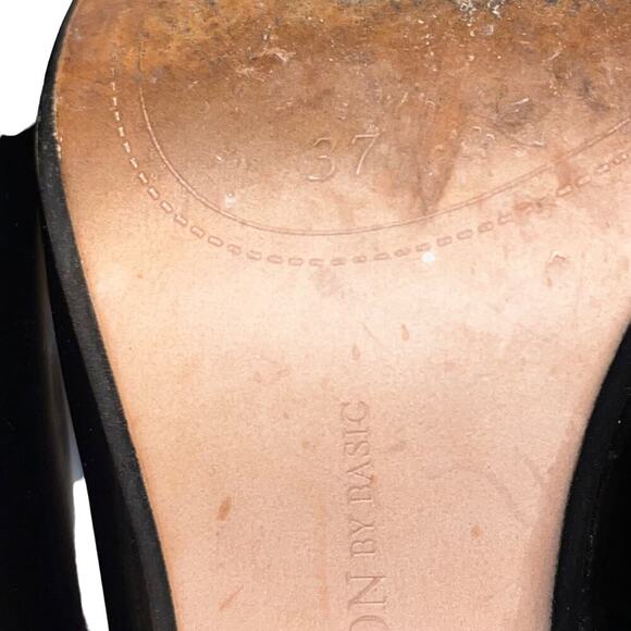 Zara Basic Black Patent Leather Platform Heels Size 37 - Picture 10 of 11